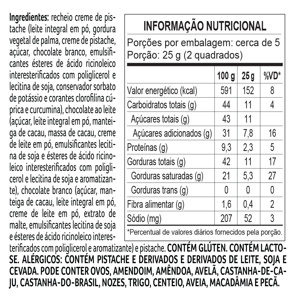 Tablete LaNut ao Leite e Branco Pistache 130g