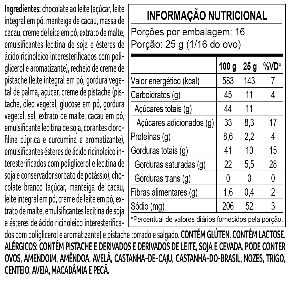 Ovo de Páscoa LaNut Pistache Recheado 400g