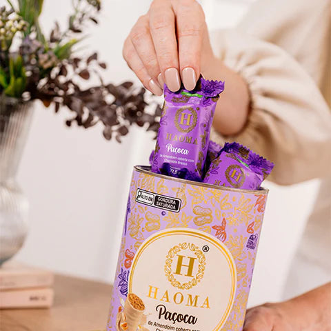 HAOMA Paçoca Chocolate Branco | Linha Stevia